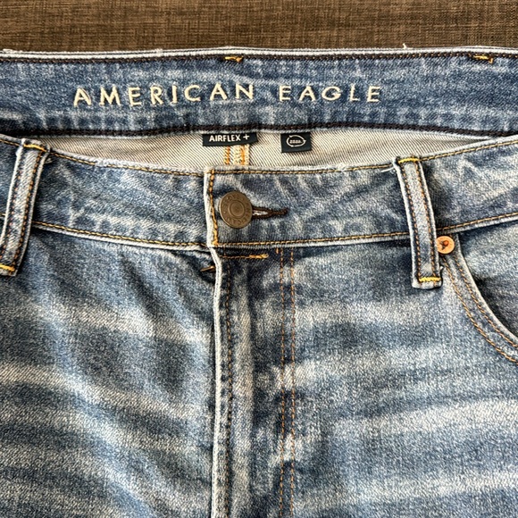 AMERICAN WAGLE MENS JEANS - athletic skinny - 40/30 - worn - blue - Picture 2 of 7